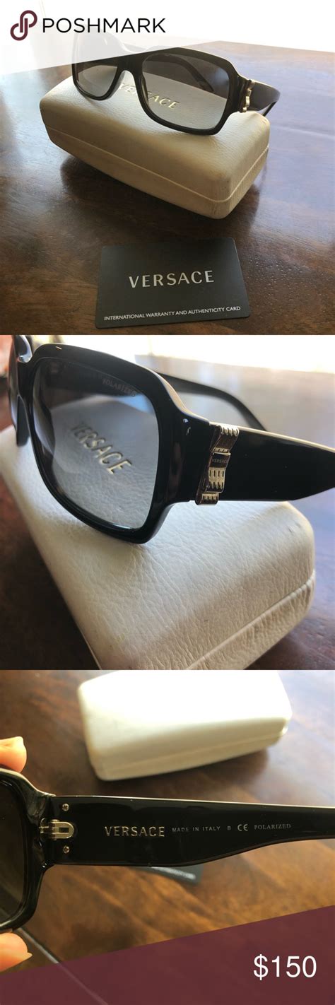 versace black and white bow sunglasses|authentic black polarized Versace sunglasses.